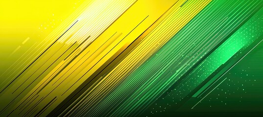 Abstract yellow and green background with diagonal lines and glowing elements for technology or sports events, modern minimalist design ideal for web development or graphic design, high-resolution vec