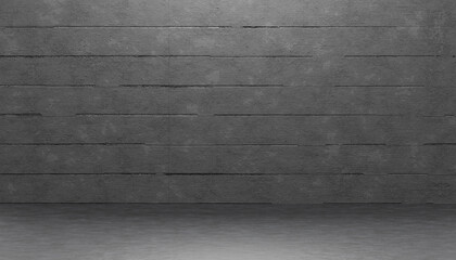 Wall Mural - Empty Dark Grey Concrete wall room Studio Background and rough Floor perspective well editing montage displays Product Stage