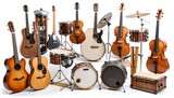 Collection of various musical instruments