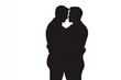 © Amrita - Man hugging another Man icon vector illustration i