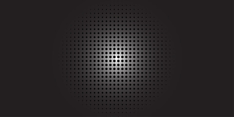 Poster - Abstract Modern gradient black and white background with halftone dots pattern design. Vector illustration abstract technology. Background with monochrome dotted texture. Polka dot pattern template
