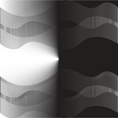 Poster - Abstract wave vector background with a blue light curve pattern for business technology and digital art illustration