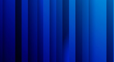 Wall Mural - bold blue striped background with a gradient from light to dark, ideal for web design.