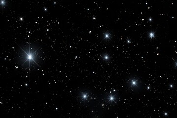 Wall Mural - night sky filled with sparkling stars illuminating a vast black background in serene tranquility
