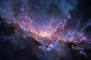Wall Mural - explore a vibrant galaxy filled with swirling colors and stars in a breathtaking cosmic landscape du