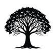 © Mdkafiul - Stylized black silhouette of a lush leafy tree