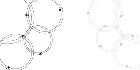 Poster - Modern white and black abstract background with shadow circle shape black vector abstract graphic design with dote Futuristic concept banner pattern presentation background.
