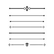 © Borsha - Set of Vintage decorative lines. text dividers. Line border. Lines separators, Borders, Vintage dividers, Underline elements. Divider set vector. Vector illustration.Line dividers.