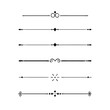 © Borsha - Set of Vintage decorative lines. text dividers. Line border. Lines separators, Borders, Vintage dividers, Underline elements. Divider set vector. Vector illustration.Line dividers.