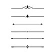 © Borsha - Set of Vintage decorative lines. text dividers. Line border. Lines separators, Borders, Vintage dividers, Underline elements. Divider set vector. Vector illustration.Line dividers.