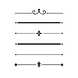 © Borsha - Set of Vintage decorative lines. text dividers. Line border. Lines separators, Borders, Vintage dividers, Underline elements. Divider set vector. Vector illustration.Line dividers.