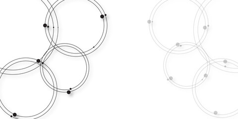 Poster - Modern white and black abstract background with shadow circle shape black vector abstract graphic design with dote Futuristic concept banner pattern presentation background.