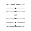 © Borsha - Set of Vintage decorative lines. text dividers. Line border. Lines separators, Borders, Vintage dividers, Underline elements. Divider set vector. Vector illustration. Line dividers.
