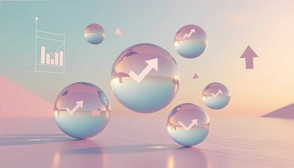Colorful textured background with futuristic arrows, information flow, and minimal elements for successful infographic layout