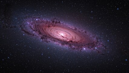 Wall Mural - a breathtaking remote galaxy glowing with vivid hues and sparkling stars.