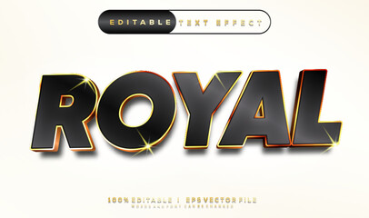 Poster - royal 3d vector text effect with modern style design