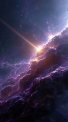 Wall Mural - Abstract Space Nebula With Glowing Light