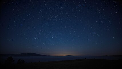 Frosty evening heavens
