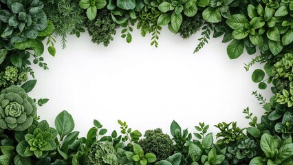 Wall Mural - vegetable garden with green textural details