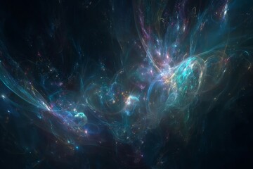 Wall Mural - Abstract Colorful Nebula In Deep Space
