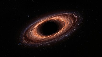 Wall Mural - generative ai visualization of a space black hole