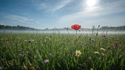 Wall Mural - Charming Blooming Field