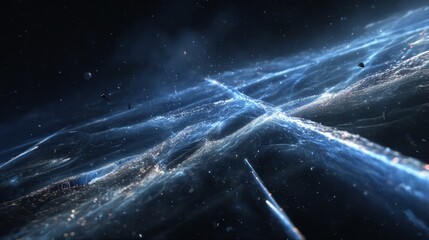 Wall Mural - Abstract Cosmic Nebula With Light Streaks