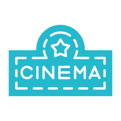 Wall Mural - cinema icon