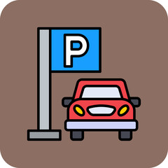 Wall Mural - Parking Icon
