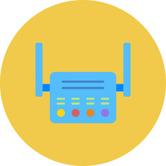 Wall Mural - wireless router icon