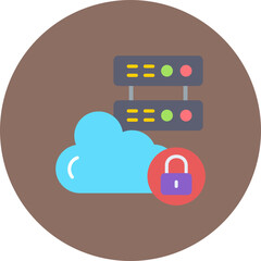 Wall Mural - cloud lock icon