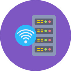 Wall Mural - wifi server icon