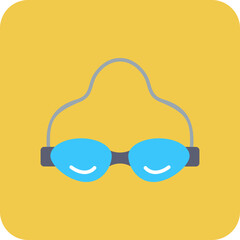 Wall Mural - swimming glasses icon