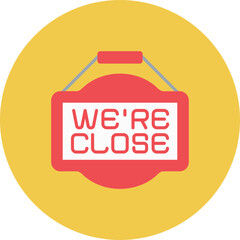 Wall Mural - closed sign icon