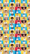 © Iván Moreno - Infinite mosaic of diverse doctors in uniform looking at camera