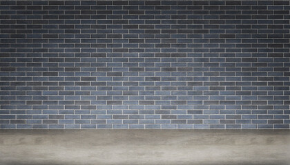 Wall Mural - Inside the room, the floor is made of cement and the walls are made of bricks for advertising
