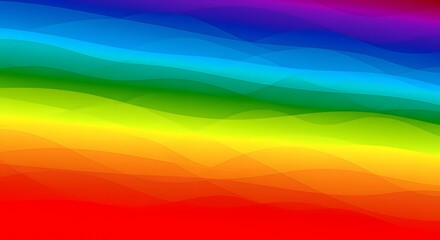 Poster - A vibrant spectrum of colors blending seamlessly across the frame in gentle undulating horizontal bands