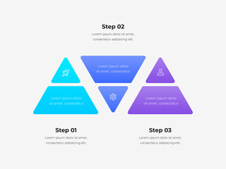 Wall Mural - modern infographic design featuring triangular shapes and text elements in vibrant colors, useful fo