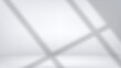 © Nokkz - Minimalist Window Shadow Background Modern White Room, Geometric Light and Shadow, Abstract Design, Empty Space.