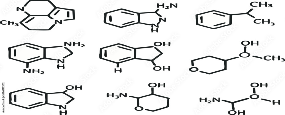 Chemical structures organic chemistry molecules science compounds ...