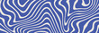 © Alfin - Blue wavy lines abstract background. Trendy psychedelic retro style backdrop. Waves, swirl and twirl pattern. Twisted distorted vector texture. Y2k aesthetic design