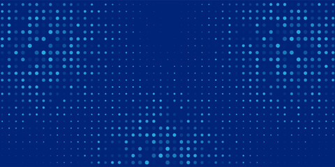 Wall Mural -  Blue Tech Finance Fintech Background Abstract Pixel Pattern. Abstract Business Tech Science modern arts