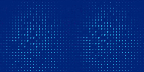 Wall Mural -  Blue Tech Finance Fintech Background Abstract Pixel Pattern. Abstract Business Tech Science modern arts