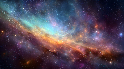 Wall Mural - colorful space galaxy with supernova nebula abstract background. abstract galaxy. illustration