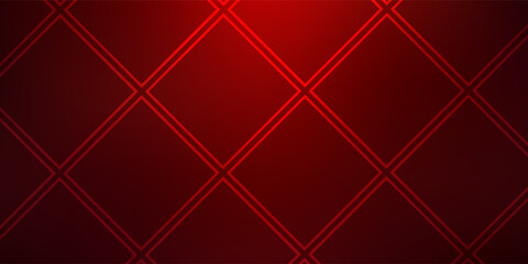 Wall Mural - red laser grid cyber newretrowave 3d background. neon digital room with vaporwave and square cell wi