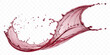 © MDShafaat - realistic 3d smooth liquid red wine water splash in curve style isolated on transparent background