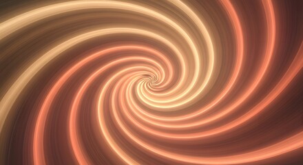Poster - A captivating image of a mesmerizing spiral with warm orange and yellow hues creating a hypnotic effect