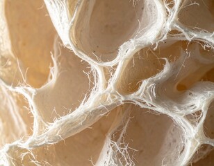 Close-up macro of sponge: A fascinating macro shot that unveils the intricate architecture of a sponge, showcasing its delicate, porous structure. 