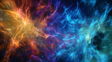 abstract fire background. Colorful abstract space background. Fantasy fractal texture. Abstract fractal. Cosmic abstract background for meditation. 