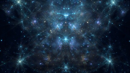 Wall Mural - Abstract fractal. Fractal art background for creative design. Cosmic space and stars, a cosmic abstract background. Abstract background illustration for meditation.